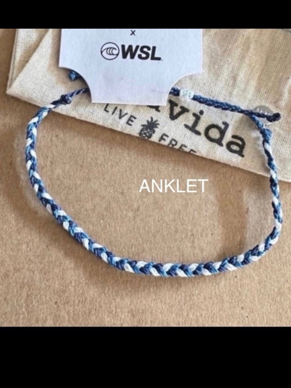 PURA VIDA Anklet WSL World Surf League Unisex NEW Last One!